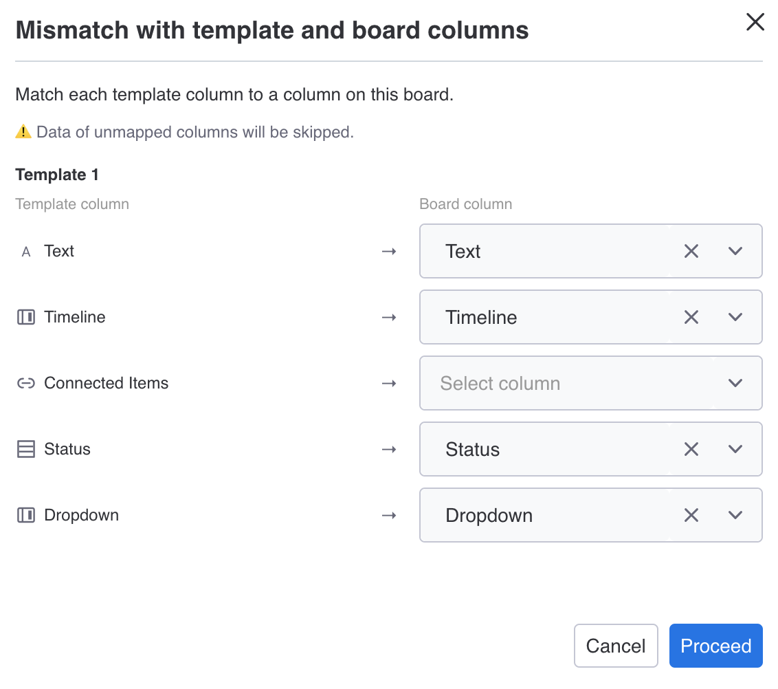 Column Matching